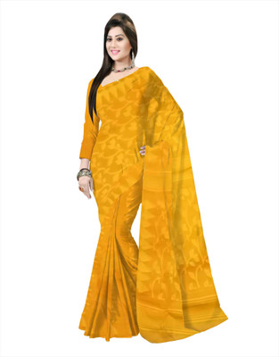 Pradip Fabrics Woven Bollywood Silk Blend Saree(Yellow)