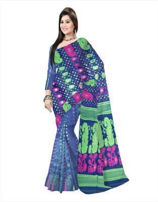 Pradip Fabrics Woven Bollywood Silk Blend Saree(Blue)