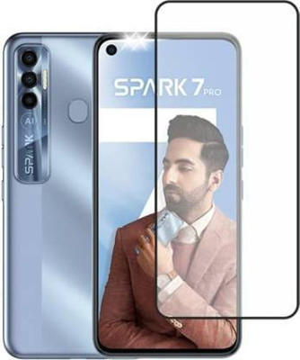 SMARTCASE Edge To Edge Tempered Glass for TECNO SPARK 7 PRO(Pack of 1)
