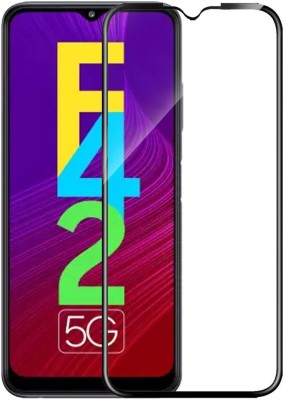 Msons Edge To Edge Tempered Glass for Samsung Galaxy F42 5G | 11D Premium Quality Full Glue 9H Hardness Anti Scratch Full Edge(Pack of 1)