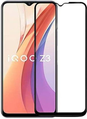 BeeVault Edge To Edge Tempered Glass for iQoo Z3 5G(Pack of 1)