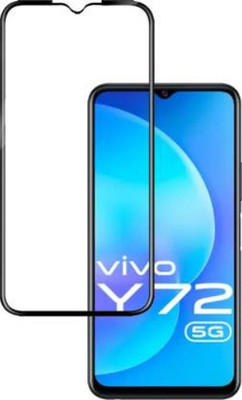 BeeVault Edge To Edge Tempered Glass for Vivo Y72 5G(Pack of 1)