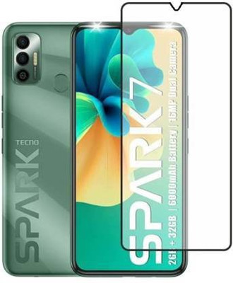 SMARTCASE Edge To Edge Tempered Glass for TECNO SPARK 7(Pack of 1)
