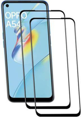 aplexx Edge To Edge Tempered Glass for OPPO A54 | Premium Quality Full Glue 9H Hardness Anti Scratch Full Edge(Pack of 2)