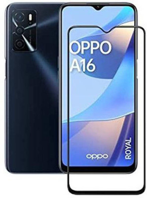 aplexx Edge To Edge Tempered Glass for OPPO A16 | Premium Quality Full Glue 9H Hardness Anti Scratch Full Edge(Pack of 1)