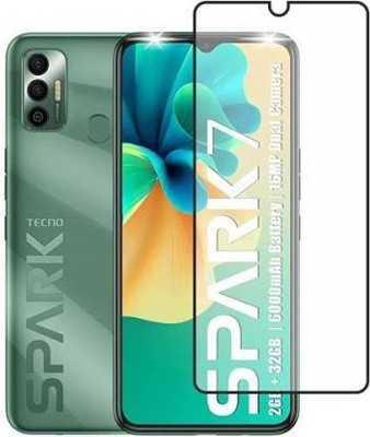 SMARTCASE Edge To Edge Tempered Glass for TECNO SPARK 7(Pack of 1)