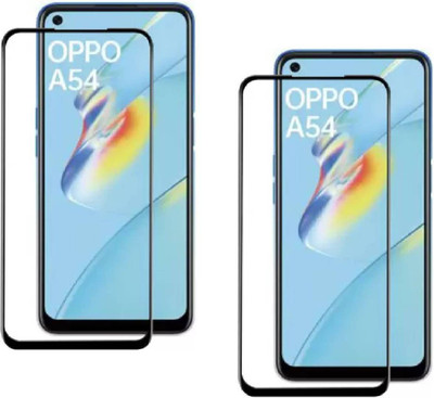 aplexx Edge To Edge Tempered Glass for OPPO A54 5G | Premium Quality Full Glue 9H Hardness Anti Scratch Full Edge(Pack of 2)