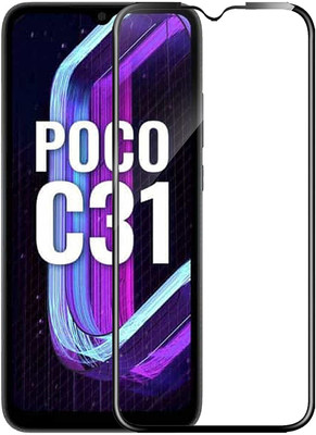 TESPARK Edge To Edge Tempered Glass for POCO C31(Pack of 1)