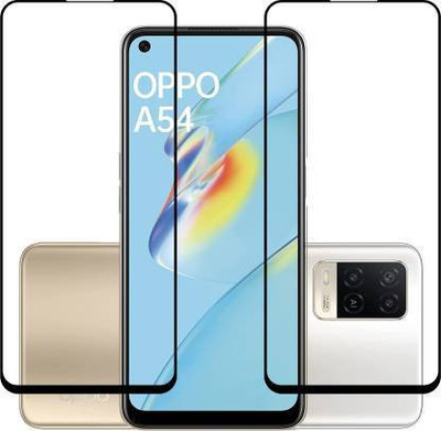 aplexx Edge To Edge Tempered Glass for OPPO A54 | Premium Quality Full Glue 9H Hardness Anti Scratch Full Edge(Pack of 2)