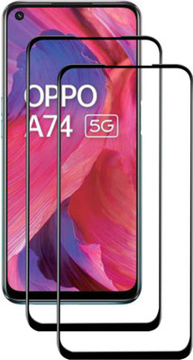 aplexx Edge To Edge Tempered Glass for OPPO A74 5G | Premium Quality Full Glue 9H Hardness Anti Scratch Full Edge(Pack of 2)
