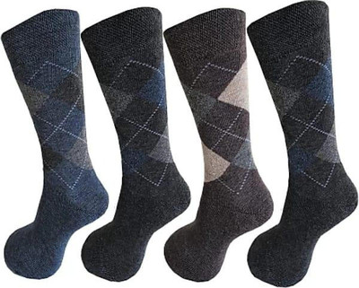 VIPUN Men Embriodered Calf Length(Pack of 4)