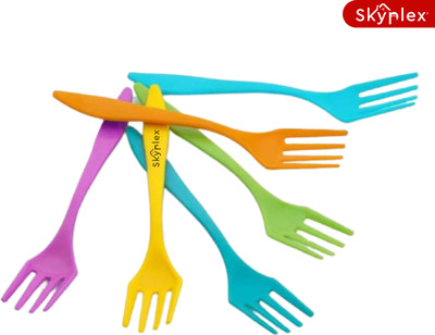 Skyplex Disposable Plastic Baby Fork Set(Pack of 6)
