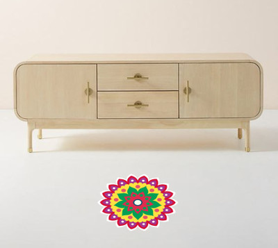 K2A Studio 38 cm Beautiful multicolor rangoli wall sticker (: 38 Cm X 38 Cm Self Adhesive Sticker(Pack of 1)