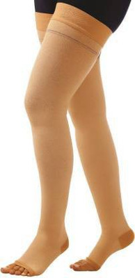 NUBICO Varicose vein Stocking Circulation Compression Socks Knee Support(Beige)
