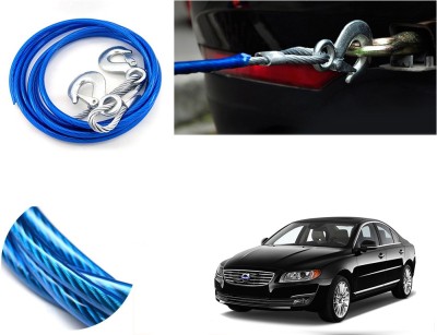 Automotive Prist 4M Long Super Strong Emergency Heavy Duty Car Tow Cable 5 Ton Towing Strap Rope with Dual Forged Hooks (Color Blue) (8mm x 4 m) For S80 4 m Towing Cable(Steel, 5000 kg Pull Capacity)