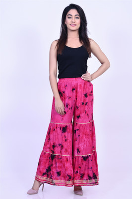 Make my cloth Flared Women Pink Trousers