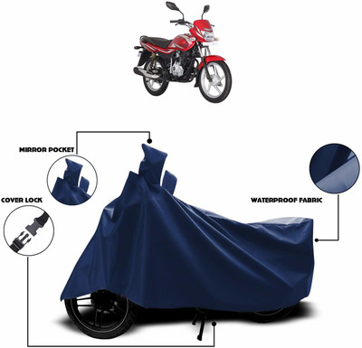 KEDIT Two Wheeler Cover for Bajaj(Platina 100 DTS-i, Blue)