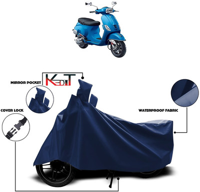 LEDIT Waterproof Two Wheeler Cover for Universal For Bike(Vespa LX 125, Blue)