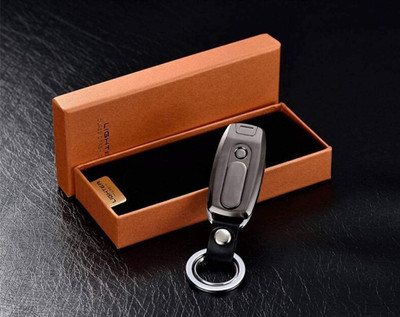 Viraan Keychain Stylish USB Rechargeable Cigarette Lighter Accessotries for Torch Lighter Smoking Lighter key chain lighter Pocket Lighter(Black)