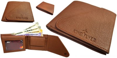 KINGFLYER Men Casual Brown Artificial Leather Wallet(5 Card Slots)