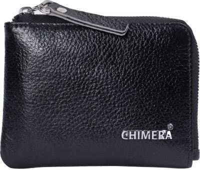 CHIMERA Men & Women Casual, Ethnic, Evening/Party, Formal Black Genuine Leather Wrist Wallet(1 Card Slot)