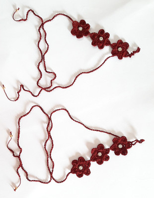 My Little Princess Crochet Barefoot Cotton Dori Toe Anklet(Pack of 2)