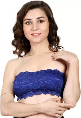 zantip Zantip Women Lace, lightly Padded Tube Bra - Free Size - (pack of3) Hook Back Girls Bralette Lightly Padded Bra(Multicolor)