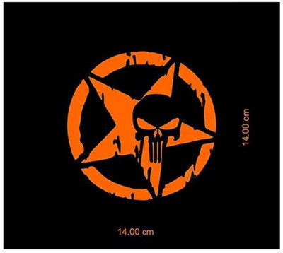 RUDRANSH Sticker & Decal for Car & Bike(Orange)