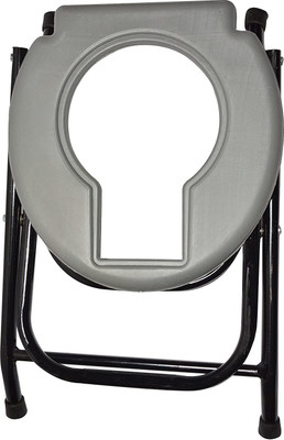 MyGetWellstore Commode Shower Chair(Grey, Black)