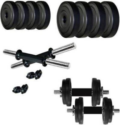 NSP RSN 10 kg home gym ( 2.5 kg 4 pvc plate + 2 dumble rod ) best home gym set. Adjustable Dumbbell(10 kg)