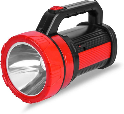FIRSTLIKE Premium Quality 50 Watt Long Range Search Kisan Torch With 2 Side Tube Emergency Light Rechargeable 8 hrs Torch Emergency Light(Red)