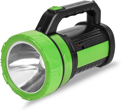 FIRSTLIKE Premium Quality 50 Watt Long Range Search Kisan Torch With 2 Side Tube Emergency Light Rechargeable 8 hrs Torch Emergency Light(Green)