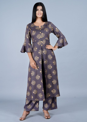 s r garments Women Kurta Palazzo Set