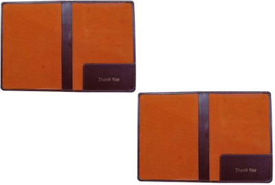 positive vibes Premium class of rexine Guest check presentet/ bill holder/ bill folder for hotel, restaurant , bar, cafe(Set Of 2, Brown)