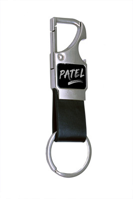 TRAQ PATEL ENGRAVED METAL KEYCHAIN WITH INTEGRATED OPENER FOR CAR OR BIKE Key Chain