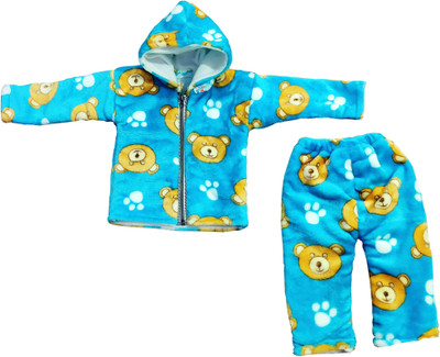 Siddhi Enterprises Baby Boys & Baby Girls Casual Jacket Pyjama(DARKBLUE)