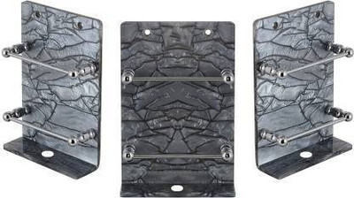 M/S DSNS Wall Mount Mobile Stand Mobile Wall Stand for Charging Phone Wall Hanging Stylish Acrylic 4MM SS Road 3 PCS Set (Size - 4X6 Inch) (Marble Grey Colour) Mobile Holder