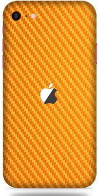 Mclaxa Apple iPhone SE, Apple iPhone SE Mobile Skin(Carbon Fiber Golden Skin With Super matte finish)