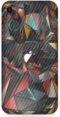 Mclaxa Apple iPhone SE, Apple iPhone SE Mobile Skin(Polygon Red Skin With Super matte finish)