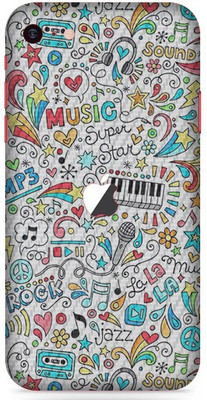 Mclaxa Apple iPhone SE, Apple iPhone SE Mobile Skin(Music Graffiti Skin With Super matte finish)