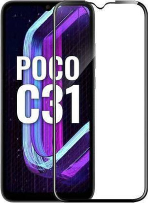 SMARTCASE Edge To Edge Tempered Glass for Poco C31(Pack of 1)