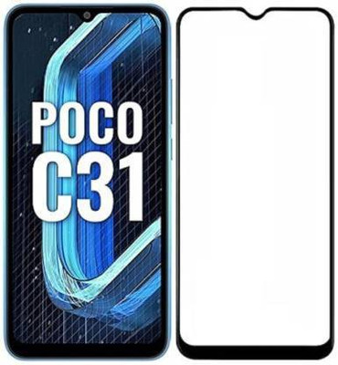 SMARTCASE Edge To Edge Tempered Glass for Poco C31(Pack of 1)