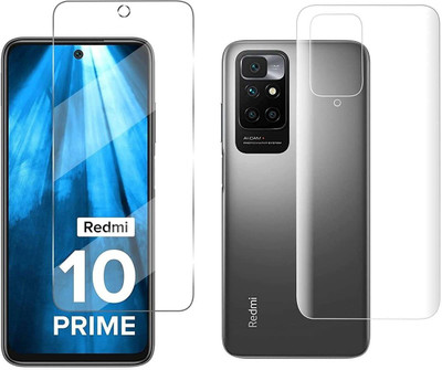 FIRST IMPRESSION Front and Back Tempered Glass for Redmi 10 prime(Pack of 2)