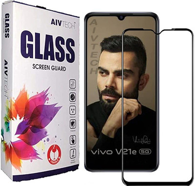 AIV TECH Tempered Glass Guard for Tempered Glass Screen Protector Compatible For Vivo V21 E With Edge to Edge Coverage and Easy Installation Kit(Pack of 1)