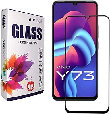AIV TECH Tempered Glass Guard for Tempered Glass Screen Protector Compatible For Vivo Y73 With Edge to Edge Coverage and Easy Installation Kit(Pack of 1)