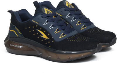 ASIAN Crystal-05 Navy Running Shoes for Men I Sport Shoes for Boys with Transparent Sole Technology | Crystal look cushion eva midsole for Extra Jump I Memory Foam Insole Running Shoes For Men(Navy)