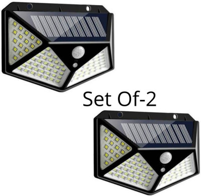 WorldsBest BK-100 Motion sensor Solar charging with 100 High Glow Led Solar Light Set(Wall Mounted Pack of 1)