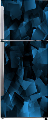 Decor studio 160 cm Decorative 3d style squares design abstract wallpaper sticker for fridge décor Self Adhesive Sticker(Pack of 1)