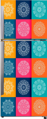 K2A Studio 60 cm abstract multicolor simple mandala art design wallpaper sticker Self Adhesive Sticker(Pack of 1)