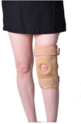 FIDO Functional Knee Support Open Patella Hinge Knee Support Knee Brace Knee Support(Beige)